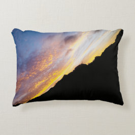 Almofada Decorativa Cabo Verde Pôr do Sol Ardente Céu em Chamas Fotogr