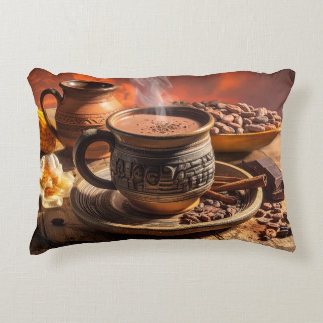 ALMOFADA DECORATIVA CACAU - CHOCOLATE QUENTE (Frente)