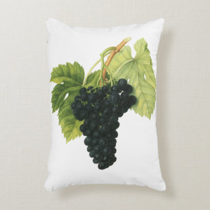 Almofada Decorativa Cacho de Uva Orgânica Tinta para Vinho Vintage, Fr