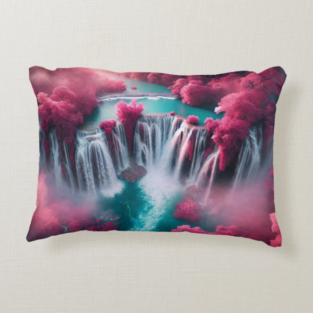 Almofada Decorativa Cachoeira Vermelha (Verso)