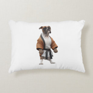 Almofada Decorativa Cachorro-Boxeiro Jogar Karate, Cachorro-Boxão-Kara