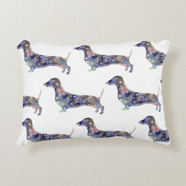 Almofada Decorativa Cachorro Mandala Esmagado Almoço de Acentos de Pol