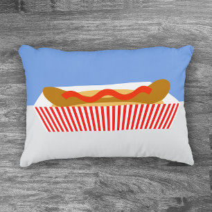 Almofada Decorativa Cachorro Quente Vermelho e Branco
