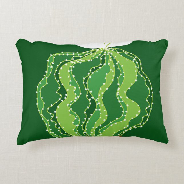 Almofada Decorativa Cacto verde: motif abstrato natural. (Frente)