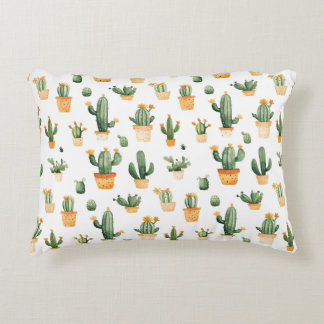 Almofada Decorativa Cactus Potado em Branco