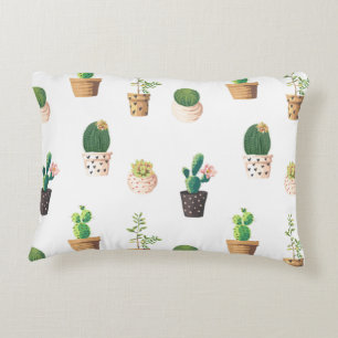 Almofada Decorativa Cactus Suculento Verde em Potes