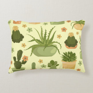 Almofada Decorativa Cactus, suculentos: padrão de plantas domésticas v