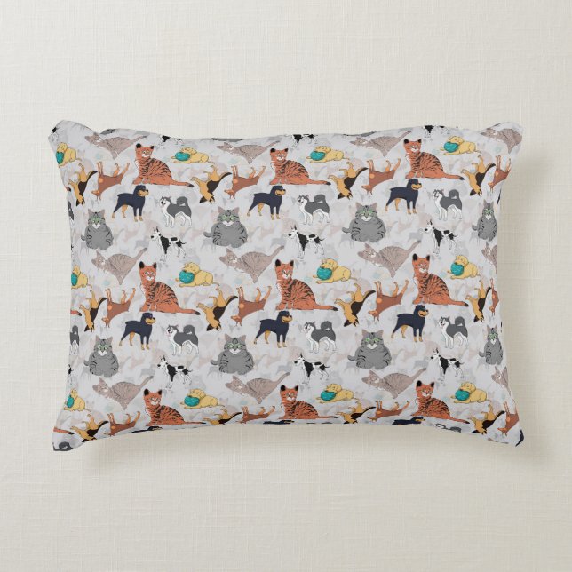 Almofada Decorativa Cães E Gatos, Design (Frente)