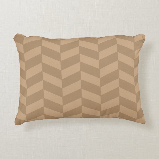 Almofada Decorativa Café Ficado Herringbone (Frente)