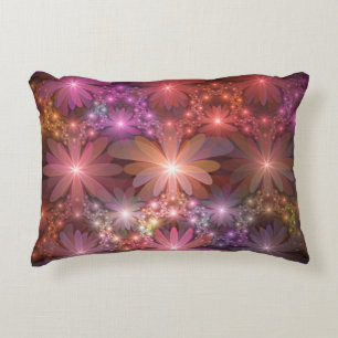 Almofada Decorativa Cama De Flores Arte Fractal Abstrato brilhante Col