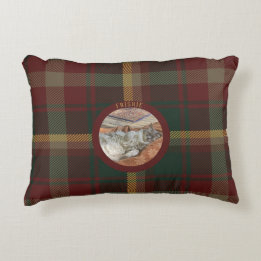 Almofada Decorativa Cama de Gato da Família Personalizada Xadrez Folha