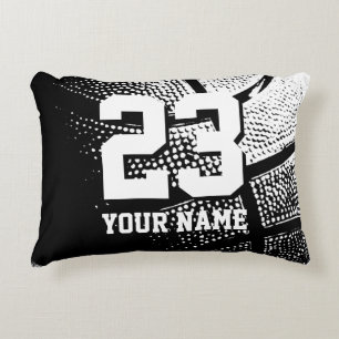 Almofada Decorativa Camisa vintage de basquete com nome e número perso