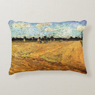 Almofada Decorativa Campo Arado (os Sulcos) por Vincent van Gogh
