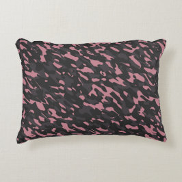 Almofada Decorativa camuflagem abstrata rosa e cinza