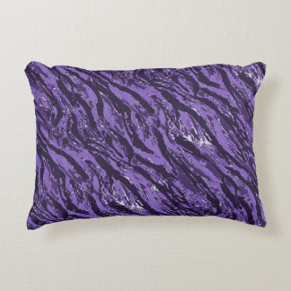 Almofada Decorativa Camuflagem Listrada Roxa