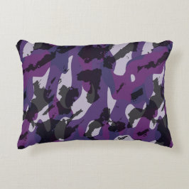Almofada Decorativa Camuflagem Roxa Abstrata