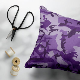 Almofada Decorativa Camuflagem Roxa, Militar, Exército