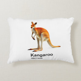 Almofada Decorativa Canguru em um fundo branco