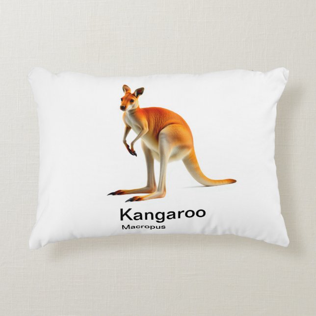 Almofada Decorativa Canguru em um fundo branco (Frente)
