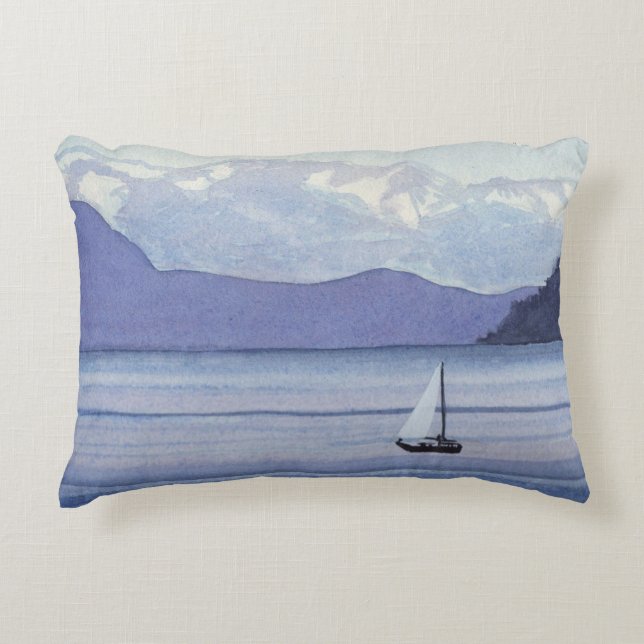 Almofada Decorativa Capa de mar roxa (Frente)