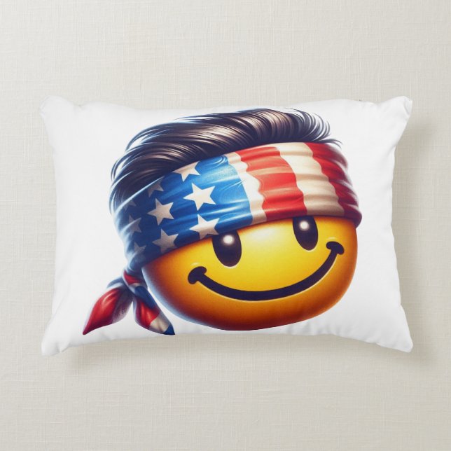 Almofada Decorativa Cara Sorridente Hippie (Frente)