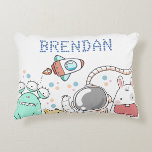 Almofada Decorativa Caracteres de Espaço de Cubo Crianças Personalizad
