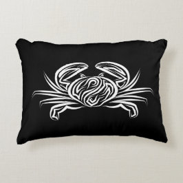 Almofada Decorativa Caranguejo Tribal Negro e Branco