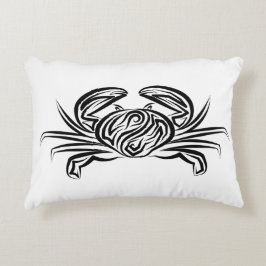 Almofada Decorativa Caranguejo Tribal Negro e Branco