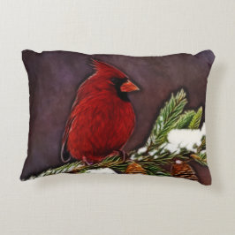 Almofada Decorativa Cardeal e Pinecones
