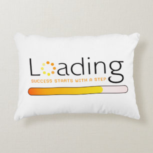 Almofada Decorativa Carregamento - O sucesso começa com uma etapa