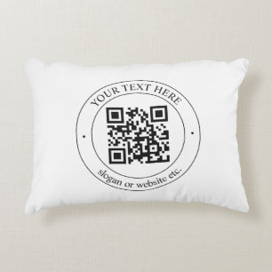 Almofada Decorativa Carregue seu próprio código QR e texto personalizá