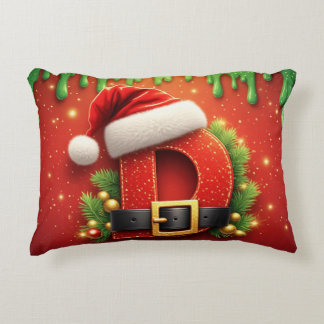 Almofada Decorativa Carta de Natal D Com Chapéu de Papai Noel e Decora