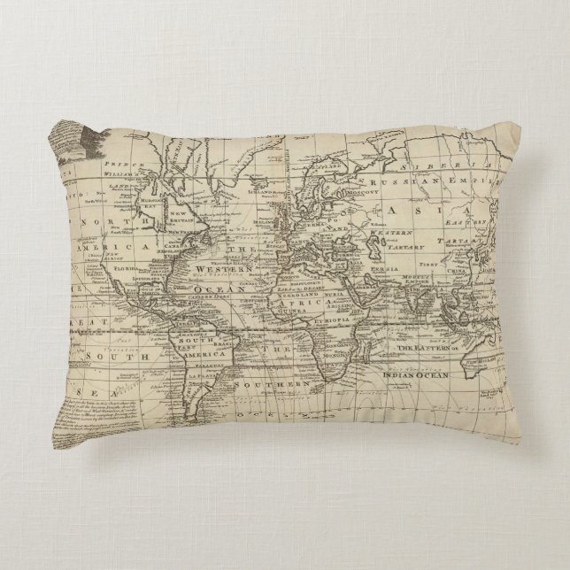 Almofada Decorativa Carta do mundo (Frente)