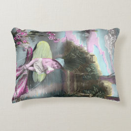 Almofada Decorativa Cartão postal francês vintage do Dia da Mentira