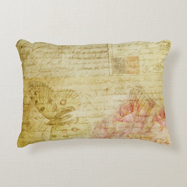 Almofada Decorativa Cartas de colheita do álbum de textura (Frente)