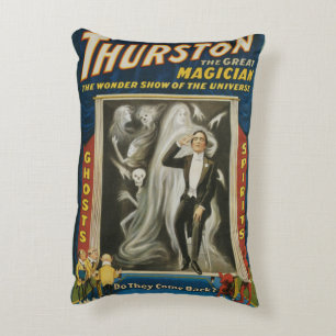 Almofada Decorativa Cartaz Mágico Antigo, Thurston, O Grande Mágico