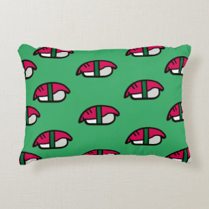 Almofada Decorativa Cartoon Kawaii Sushi, Arroz de Peixe e Algas Marin