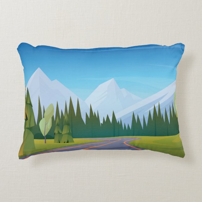 Almofada Decorativa Cartoon Mountain (Frente)