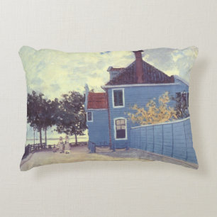 Almofada Decorativa Casa Azul em Zaandam de Claude Monet