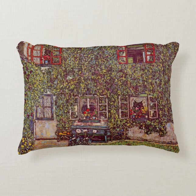 Almofada Decorativa Casa de Guardaboschi por Gustav Klimt, Arte Antiga (Frente)