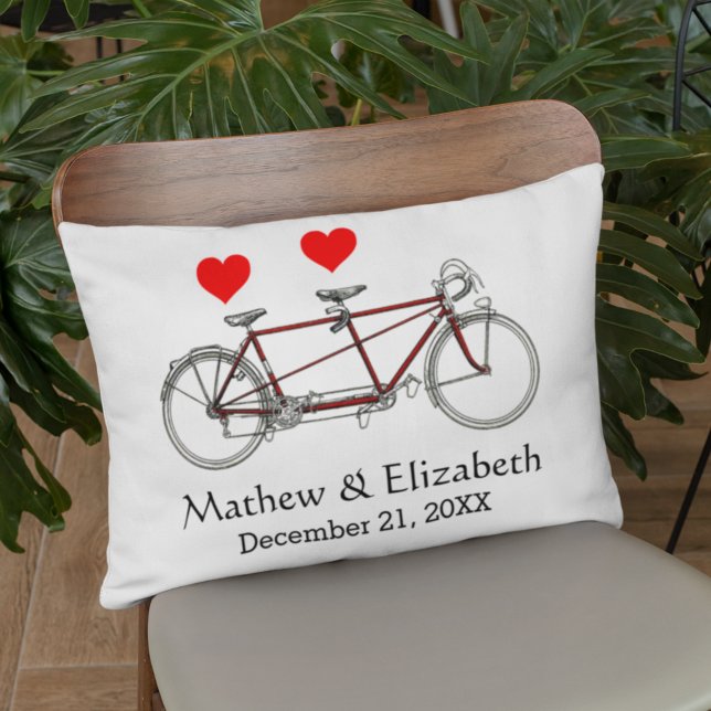Almofada Decorativa Casamento Personalizado Da Bicicleta De Bicicleta  (Criador carregado)