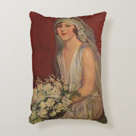 Almofada Decorativa Casamento vintage, Retrato de Noiva Vitoriana