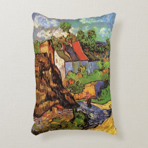 Almofada Decorativa Casas em Auvers por Vincent van Gogh