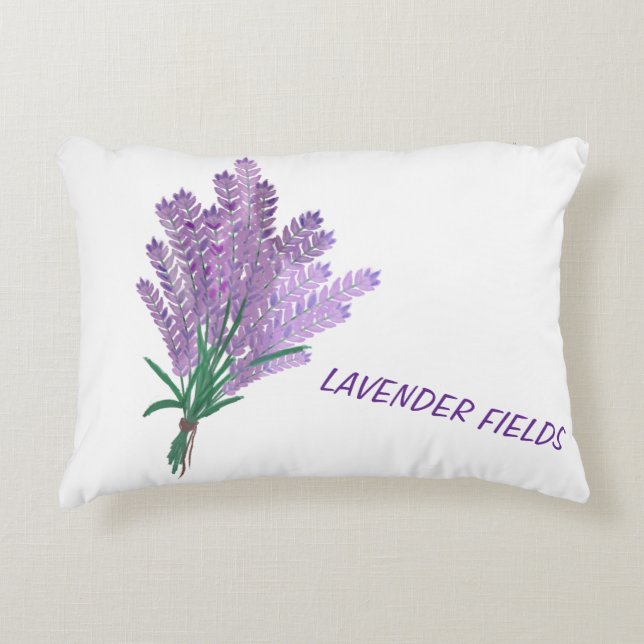 ALMOFADA DECORATIVA CASO DE TRAVESSEIRO DOS CAMPOS DE LAVANDA (Frente)