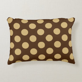 Almofada Decorativa Castanho E Beige Dotados