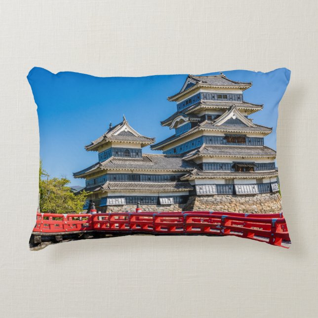 Almofada Decorativa Castelo Matsumoto e ponte (Frente)