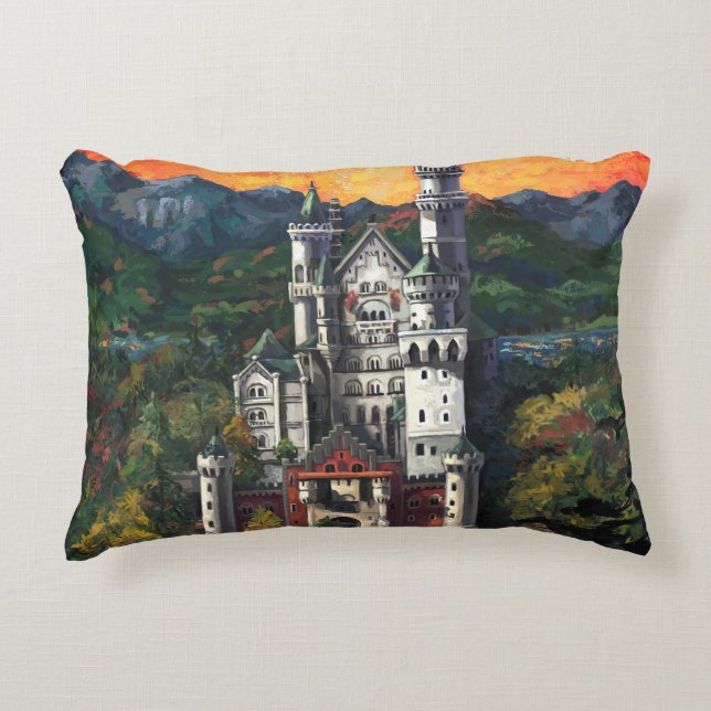 Almofada Decorativa Castelo Schloss Neuschwanstein (Frente)
