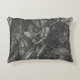 Almofada Decorativa Cavaleiro, morte e o diabo por Albrecht Durer