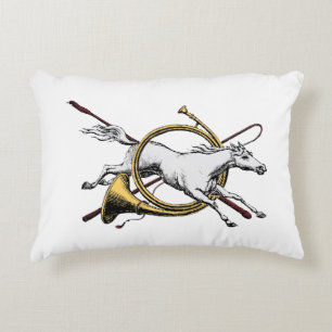Almofada Decorativa Cavalo Equestre Esportivo Saltando Através da Cor