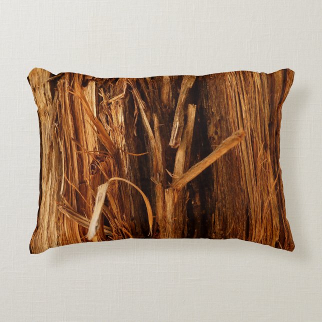 Almofada Decorativa Cedar Textura de Latido de Madeira (Frente)